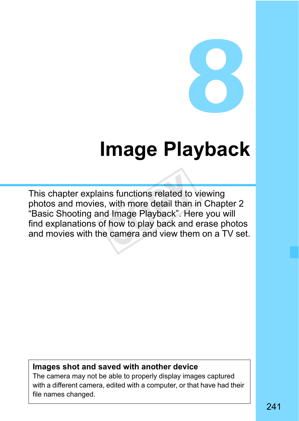 Image playback, Cop y | Canon EOS Rebel SL1 18-55mm IS STM Lens Kit User Manual | Page 241 / 388