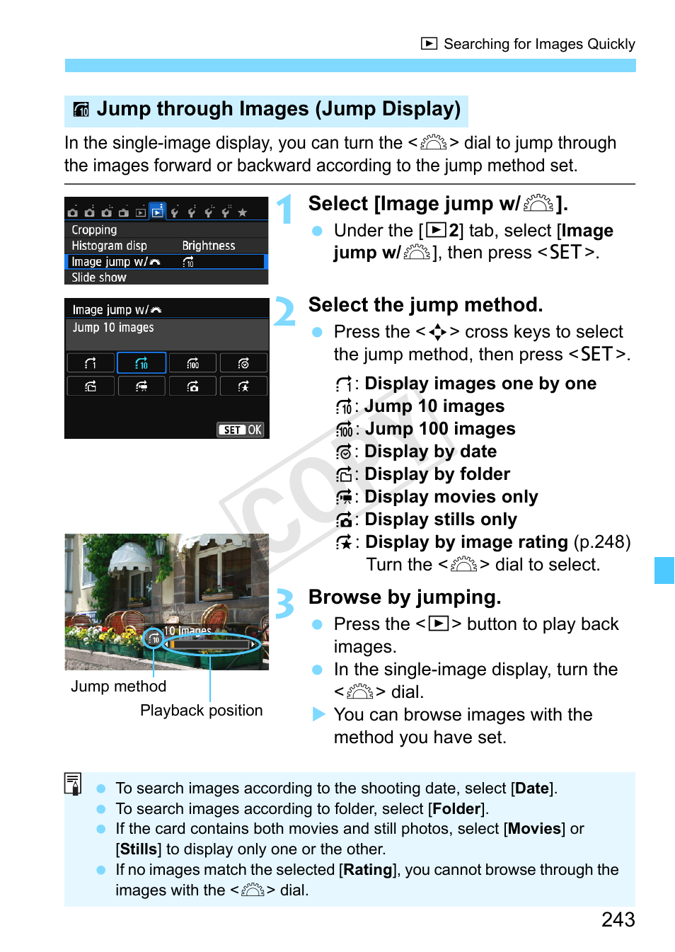 P.243, Cop y | Canon EOS Rebel SL1 18-55mm IS STM Lens Kit User Manual | Page 243 / 388