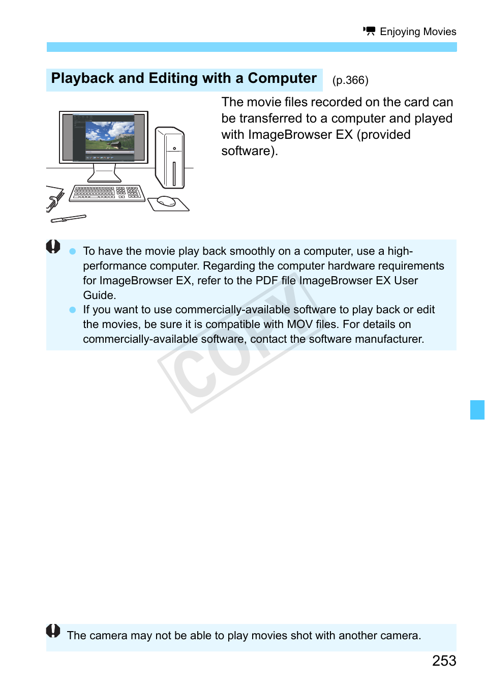 Cop y | Canon EOS Rebel SL1 18-55mm IS STM Lens Kit User Manual | Page 253 / 388