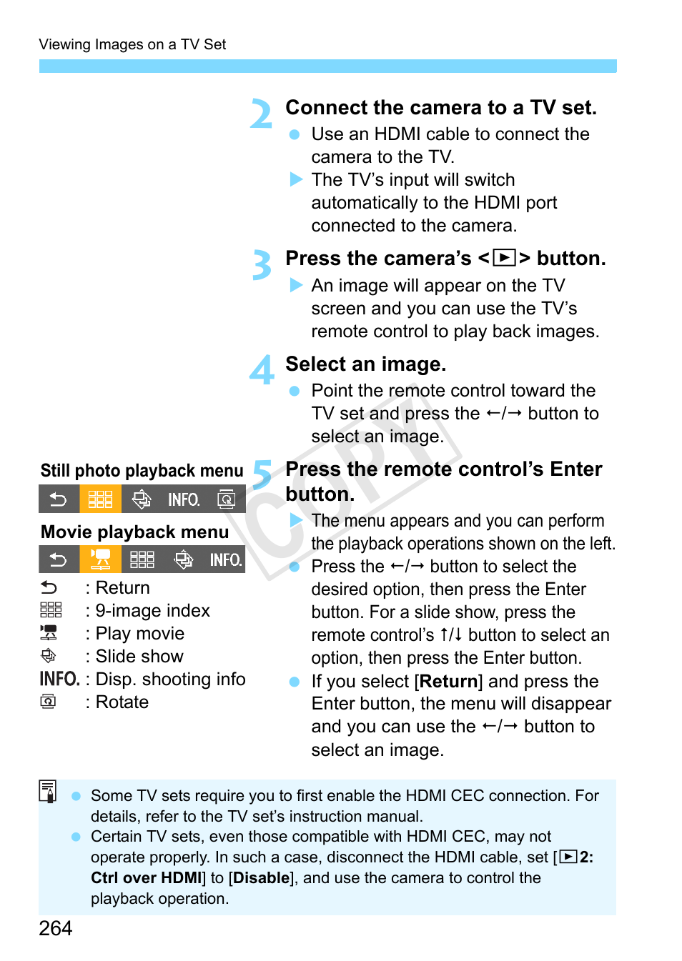 Cop y | Canon EOS Rebel SL1 18-55mm IS STM Lens Kit User Manual | Page 264 / 388