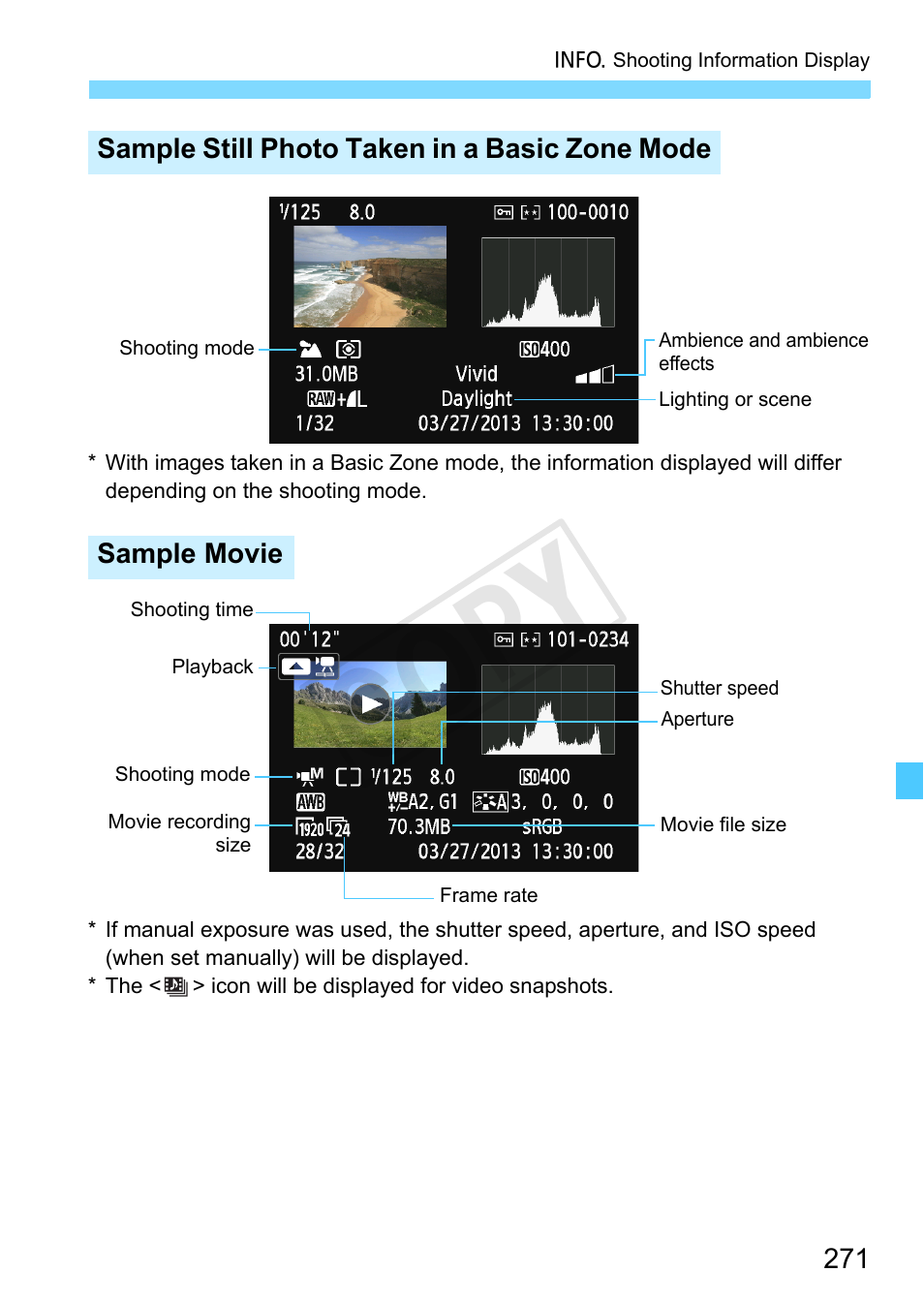 Cop y | Canon EOS Rebel SL1 18-55mm IS STM Lens Kit User Manual | Page 271 / 388