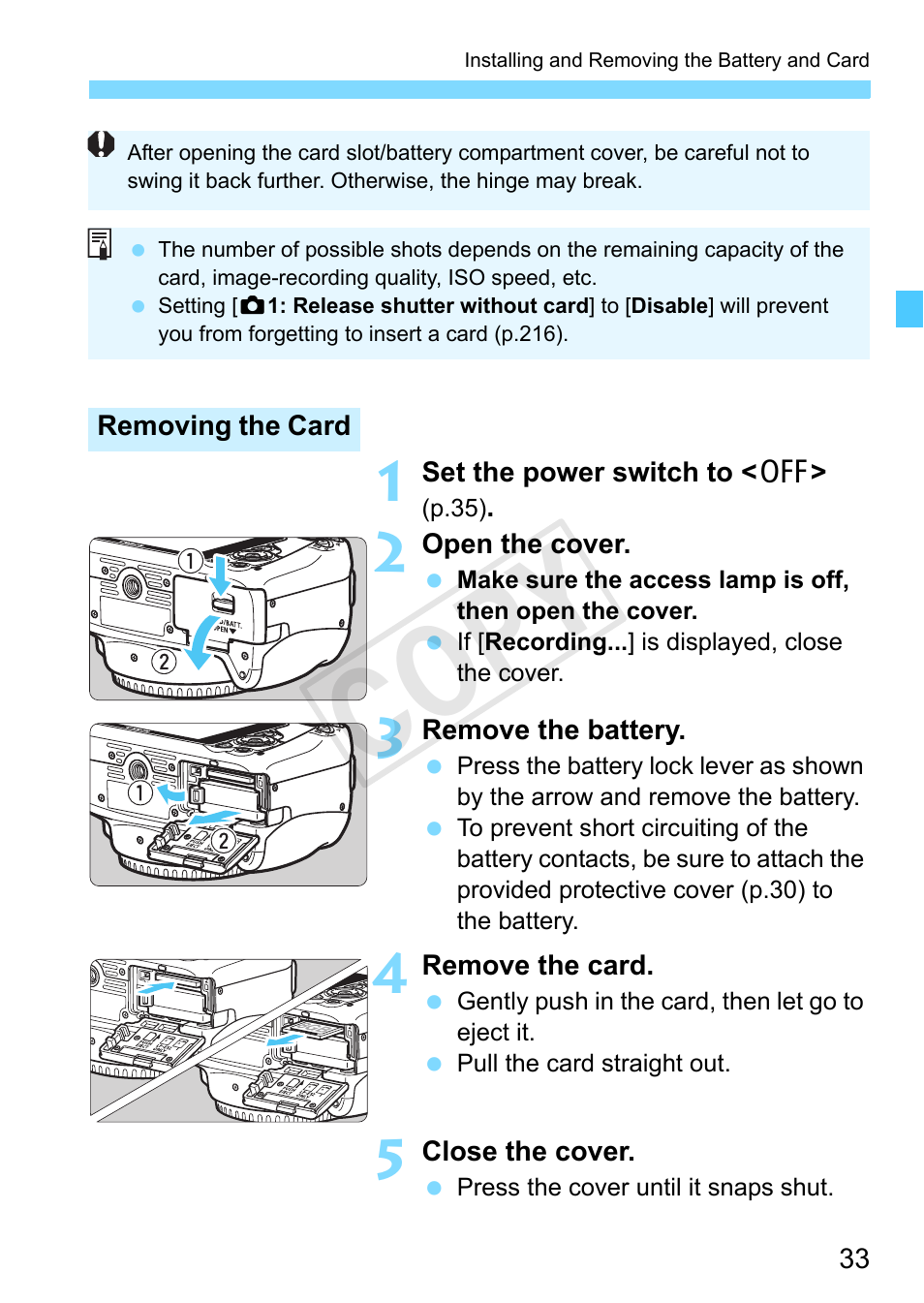 P.33), Cop y | Canon EOS Rebel SL1 18-55mm IS STM Lens Kit User Manual | Page 33 / 388