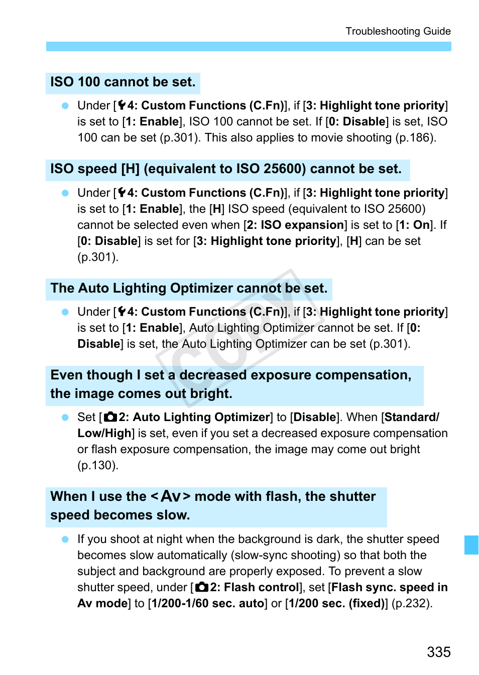 Cop y | Canon EOS Rebel SL1 18-55mm IS STM Lens Kit User Manual | Page 335 / 388