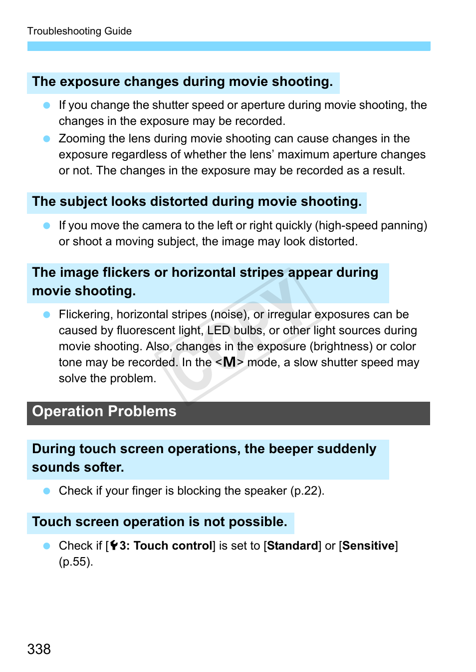 Cop y | Canon EOS Rebel SL1 18-55mm IS STM Lens Kit User Manual | Page 338 / 388