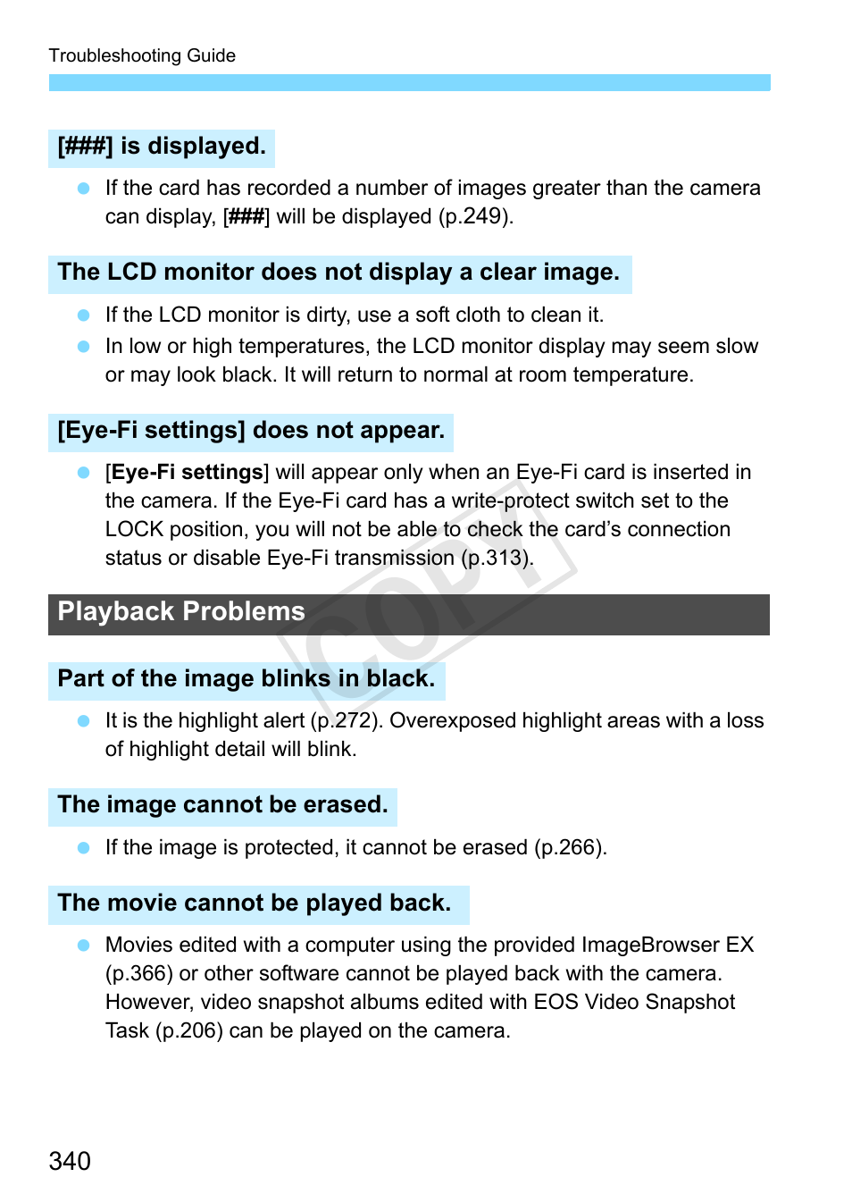 Cop y | Canon EOS Rebel SL1 18-55mm IS STM Lens Kit User Manual | Page 340 / 388