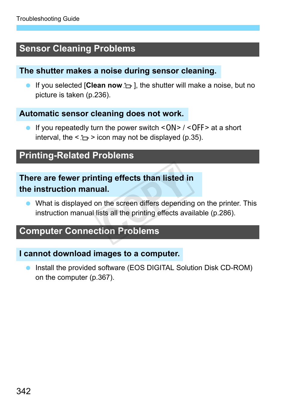 Cop y | Canon EOS Rebel SL1 18-55mm IS STM Lens Kit User Manual | Page 342 / 388