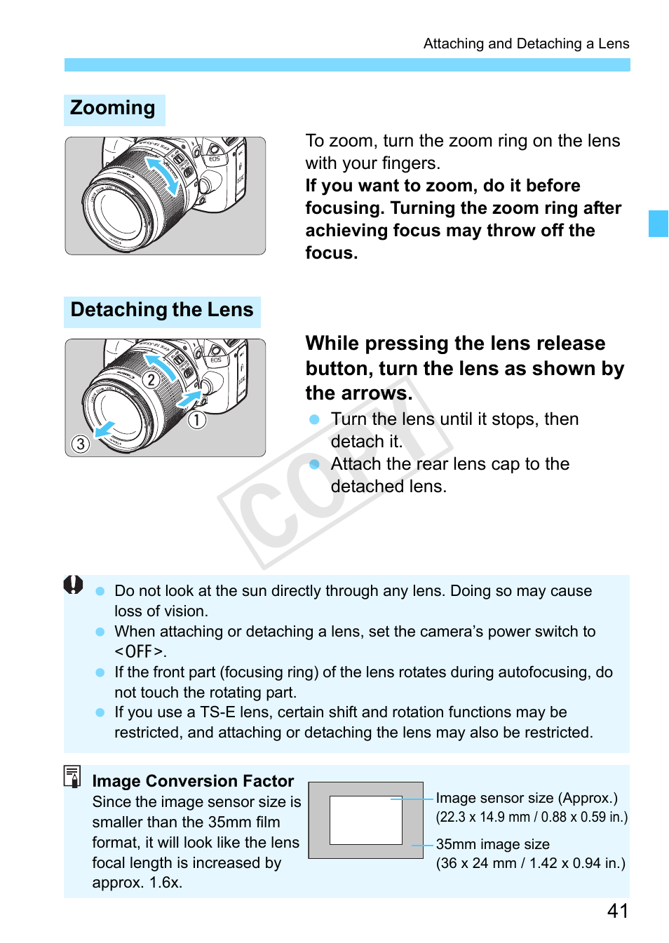 P.41, P.41), Cop y | Canon EOS Rebel SL1 18-55mm IS STM Lens Kit User Manual | Page 41 / 388