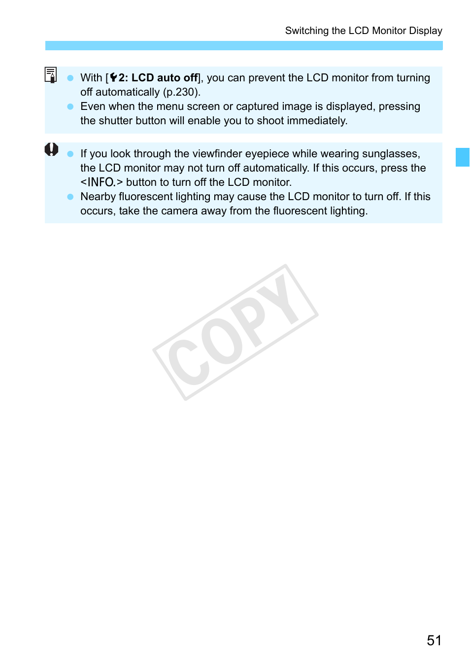 Cop y | Canon EOS Rebel SL1 18-55mm IS STM Lens Kit User Manual | Page 51 / 388