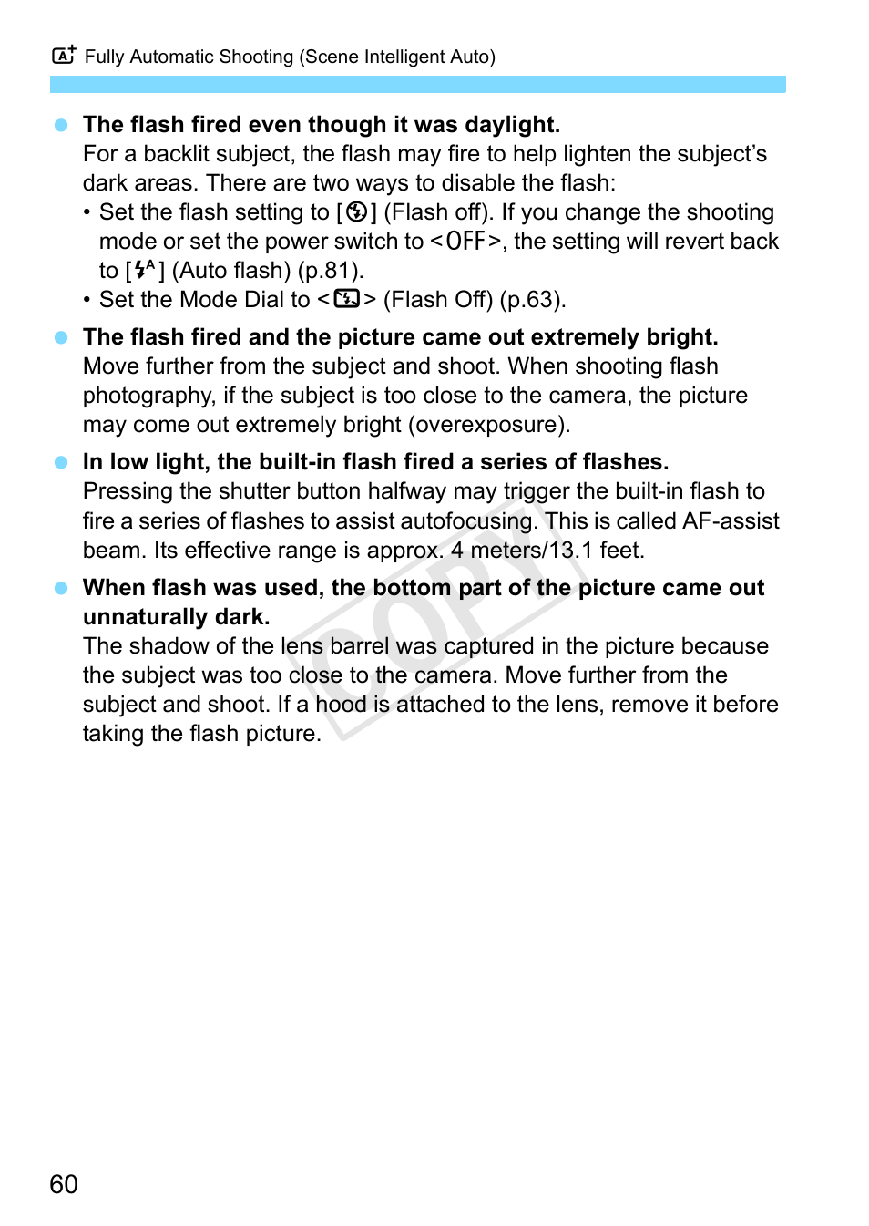 Cop y | Canon EOS Rebel SL1 18-55mm IS STM Lens Kit User Manual | Page 60 / 388