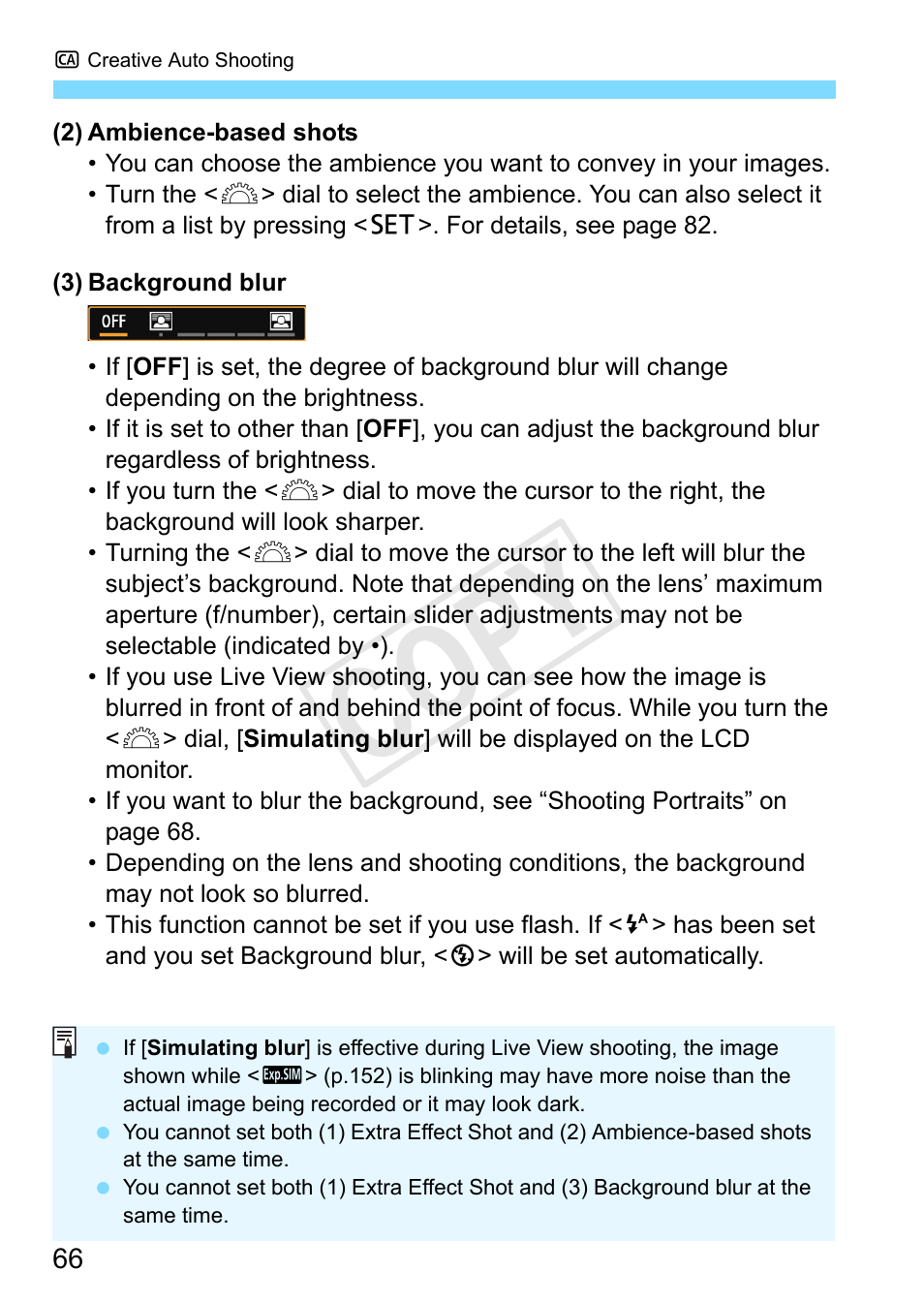 Cop y | Canon EOS Rebel SL1 18-55mm IS STM Lens Kit User Manual | Page 66 / 388