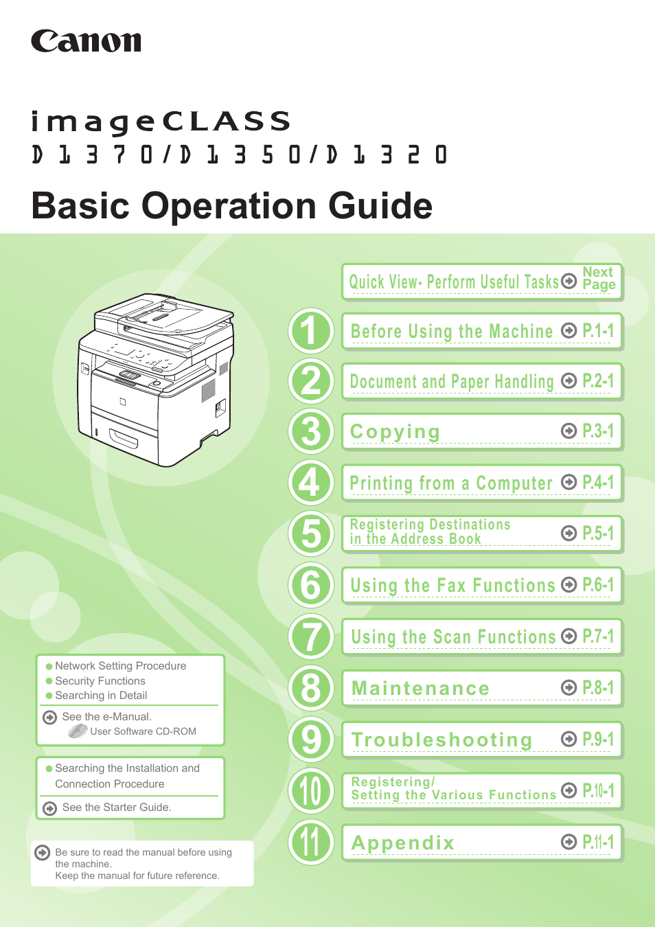 Canon imageCLASS D1350 User Manual | 174 pages