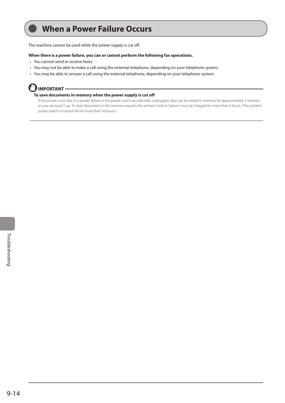 When a power failure occurs | Canon imageCLASS D1350 User Manual | Page 152 / 174