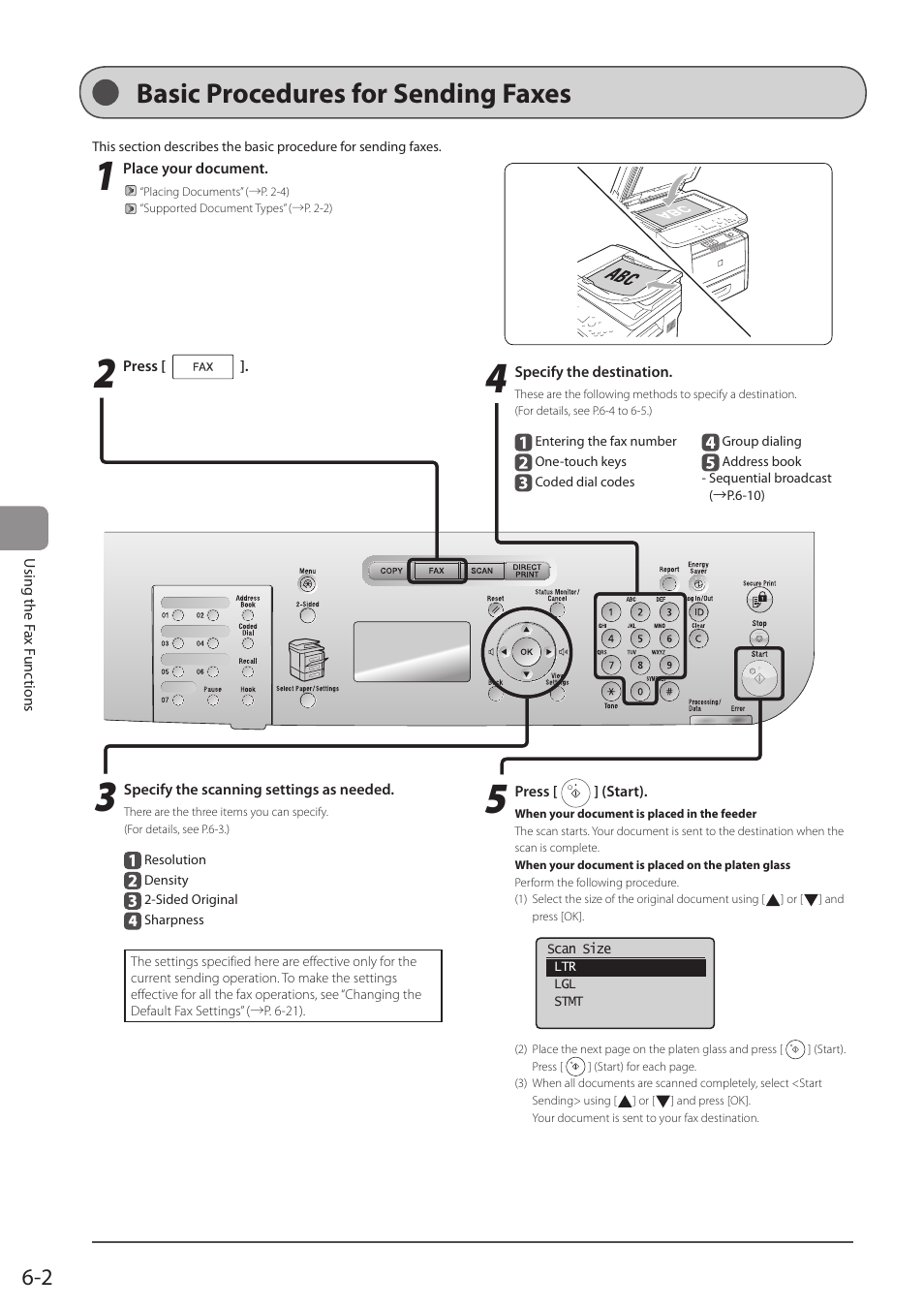 Basic procedures for sending faxes | Canon imageCLASS D1350 User Manual | Page 88 / 174