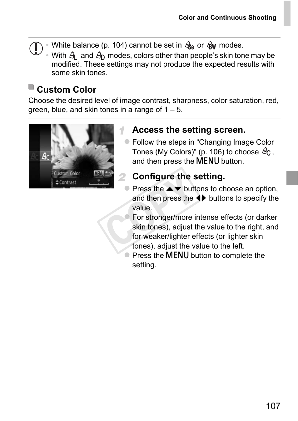 Cop y | Canon PowerShot D20 User Manual | Page 107 / 218