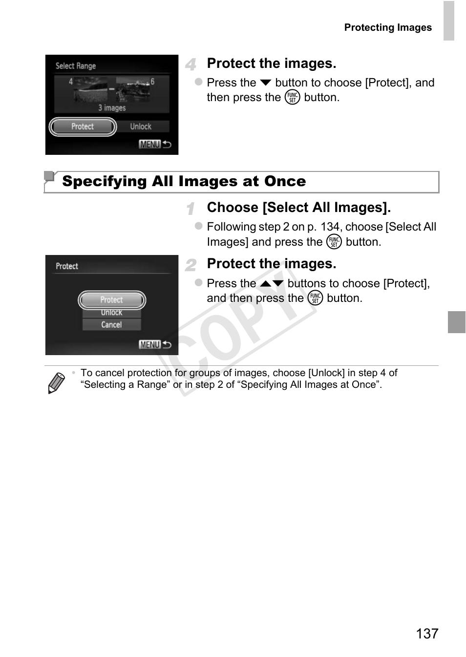 Cop y | Canon PowerShot D20 User Manual | Page 137 / 218