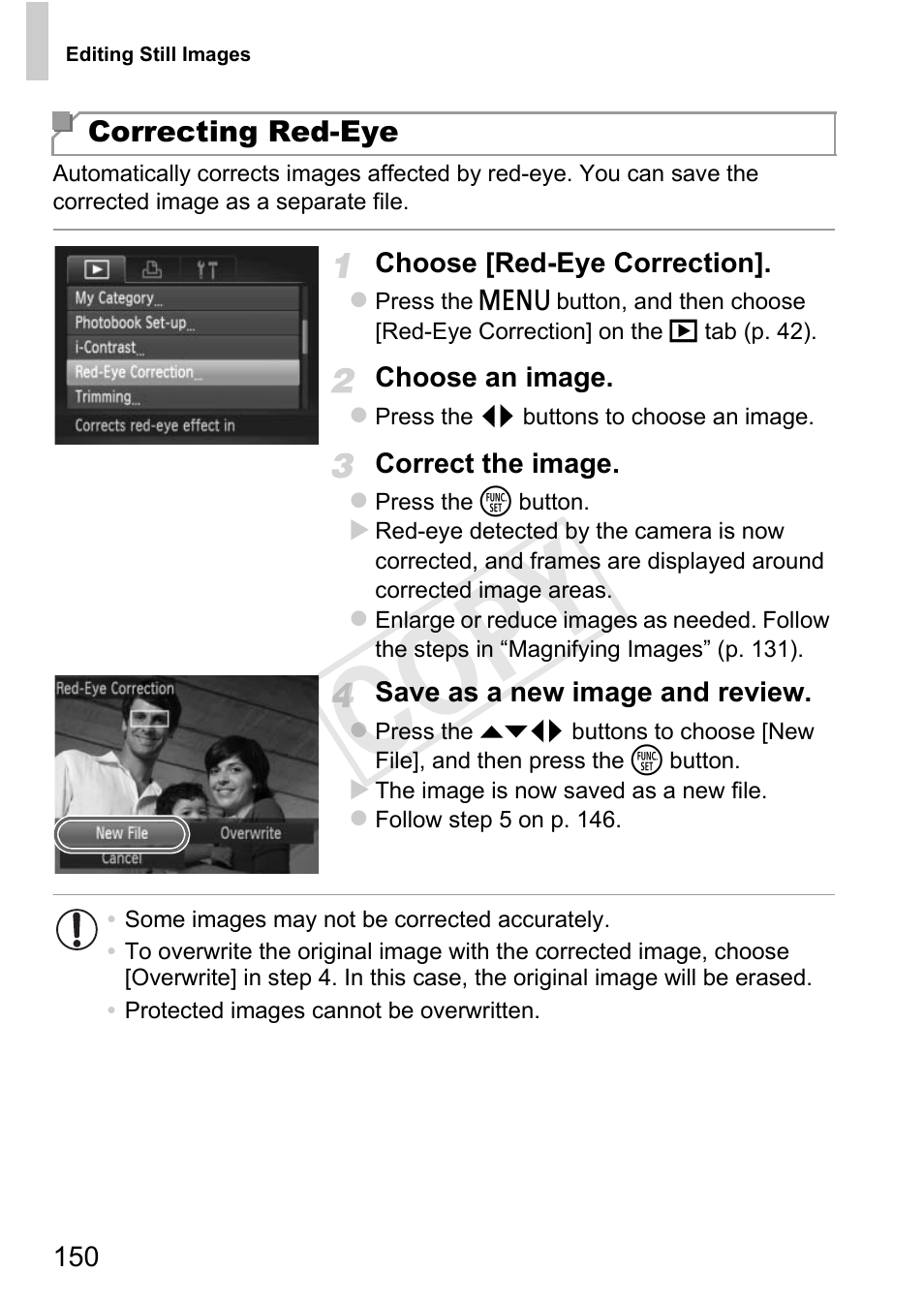 150), a messag, Cop y | Canon PowerShot D20 User Manual | Page 150 / 218