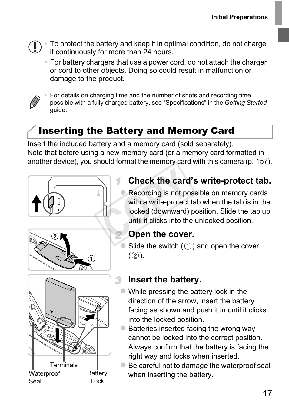 P. 17), Cop y | Canon PowerShot D20 User Manual | Page 17 / 218