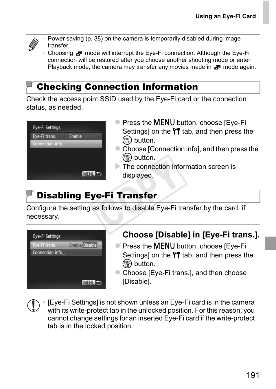 Cop y | Canon PowerShot D20 User Manual | Page 191 / 218