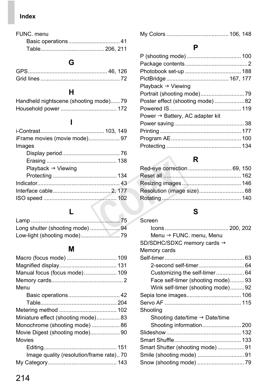 C op y | Canon PowerShot D20 User Manual | Page 214 / 218