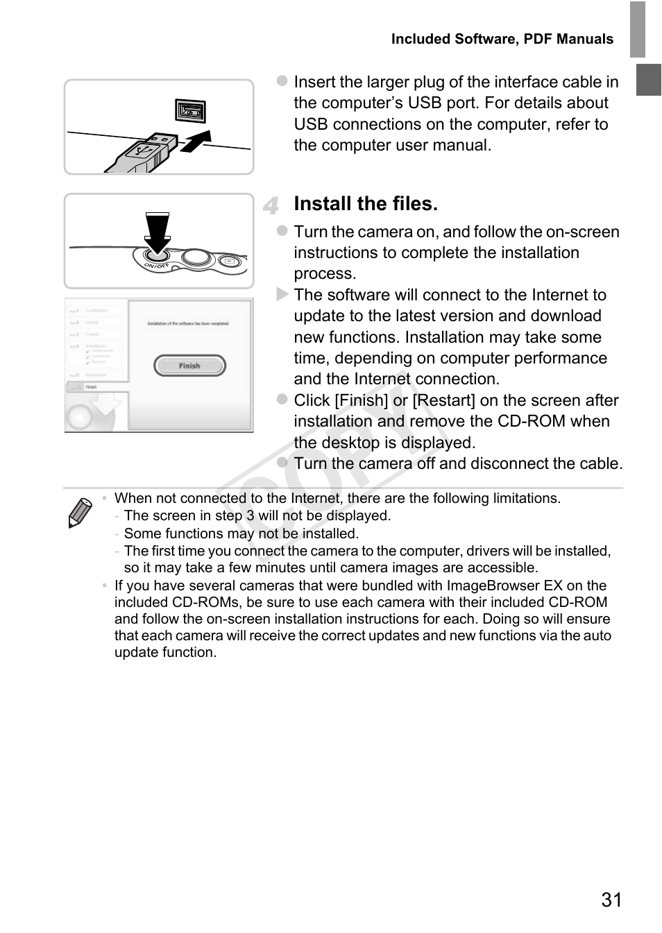 Cop y | Canon PowerShot D20 User Manual | Page 31 / 218