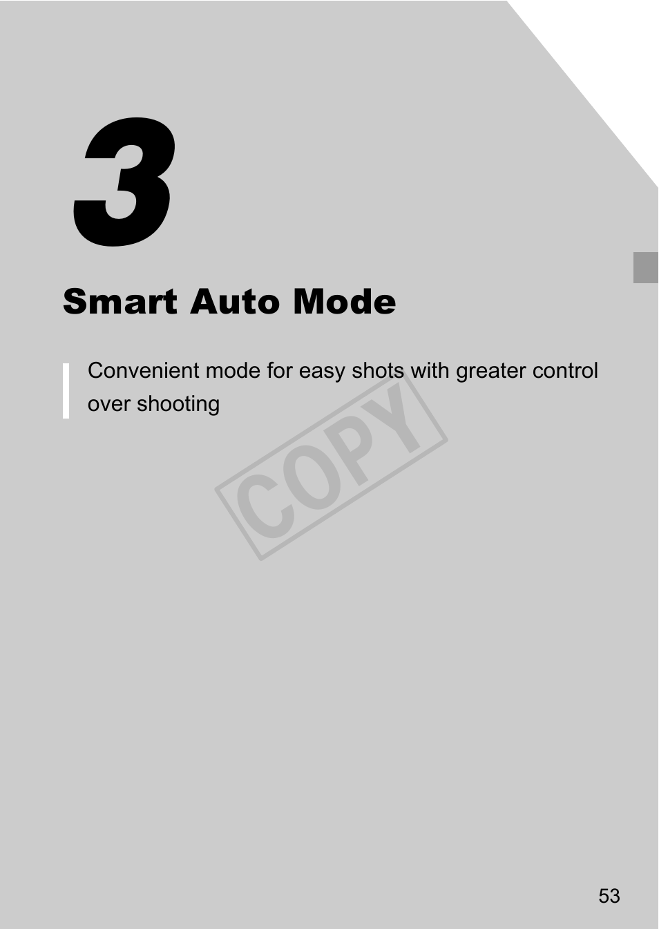 Smart auto mode, Cop y | Canon PowerShot D20 User Manual | Page 53 / 218