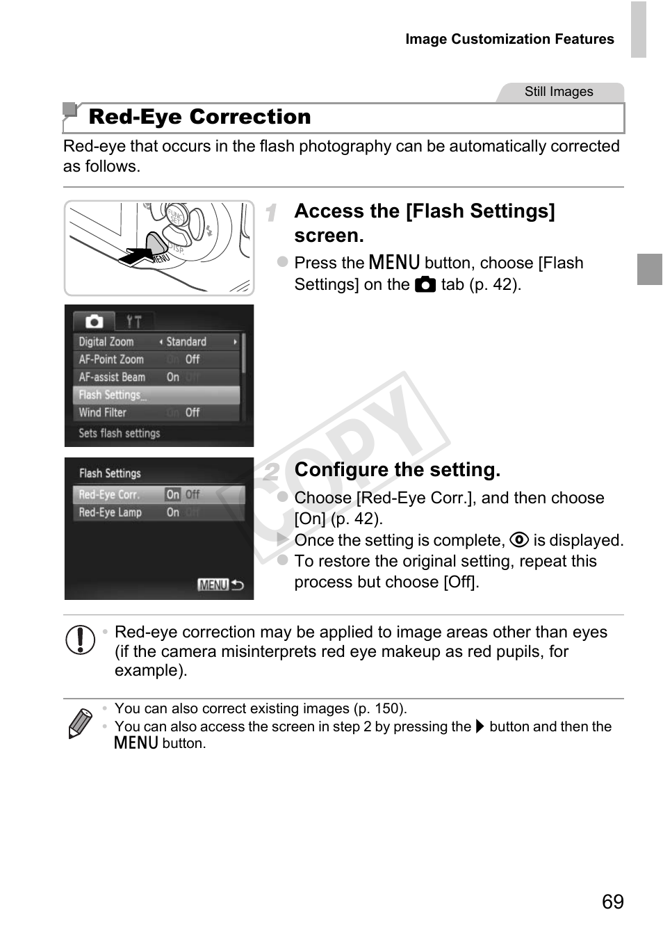 Cop y | Canon PowerShot D20 User Manual | Page 69 / 218
