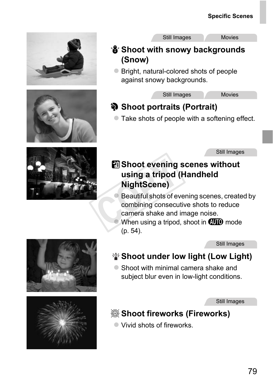 P. 79), Cop y | Canon PowerShot D20 User Manual | Page 79 / 218