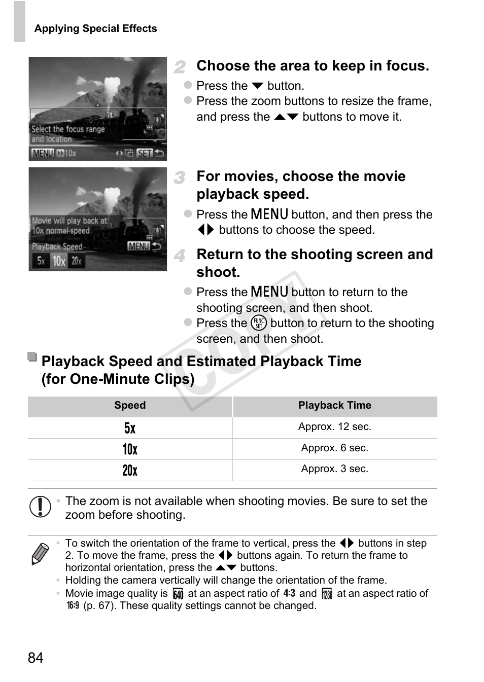 Cop y | Canon PowerShot D20 User Manual | Page 84 / 218