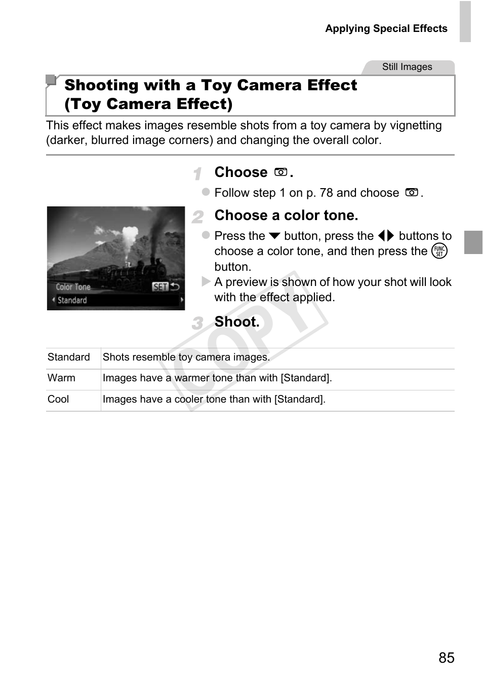 P. 85), Cop y | Canon PowerShot D20 User Manual | Page 85 / 218