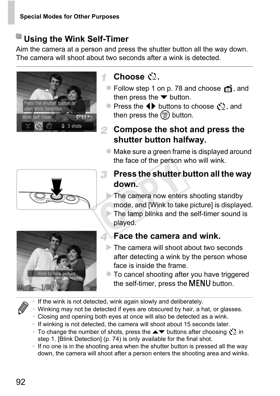 Cop y | Canon PowerShot D20 User Manual | Page 92 / 218