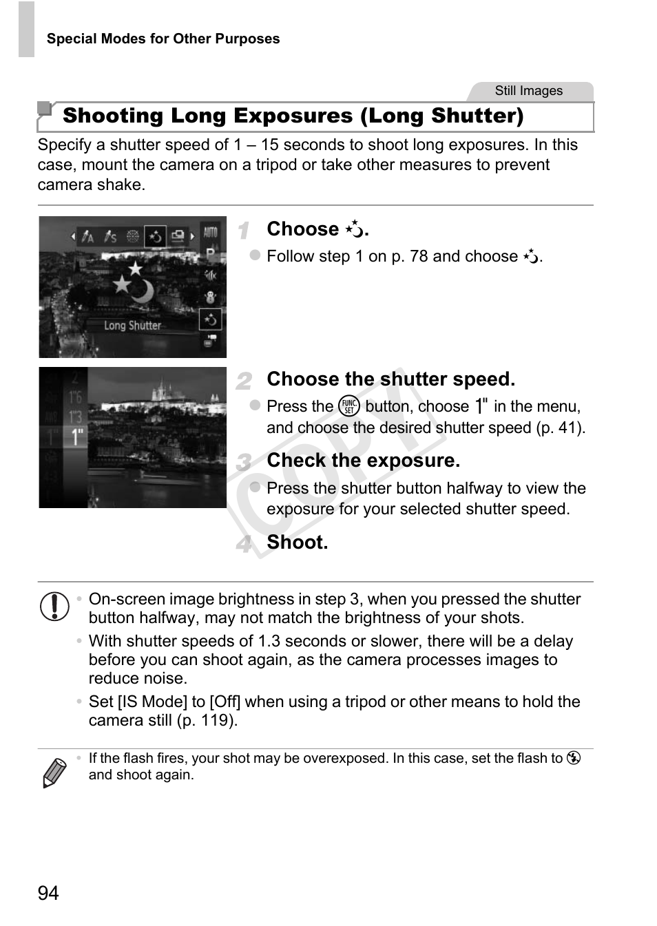 Es (p. 94), or log, Cop y | Canon PowerShot D20 User Manual | Page 94 / 218