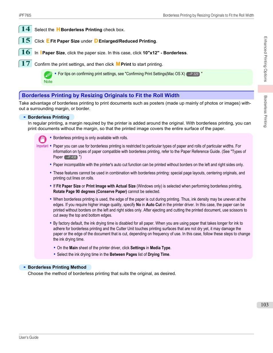 P.103 | Canon imagePROGRAF iPF765 MFP M40 User Manual | Page 103 / 740