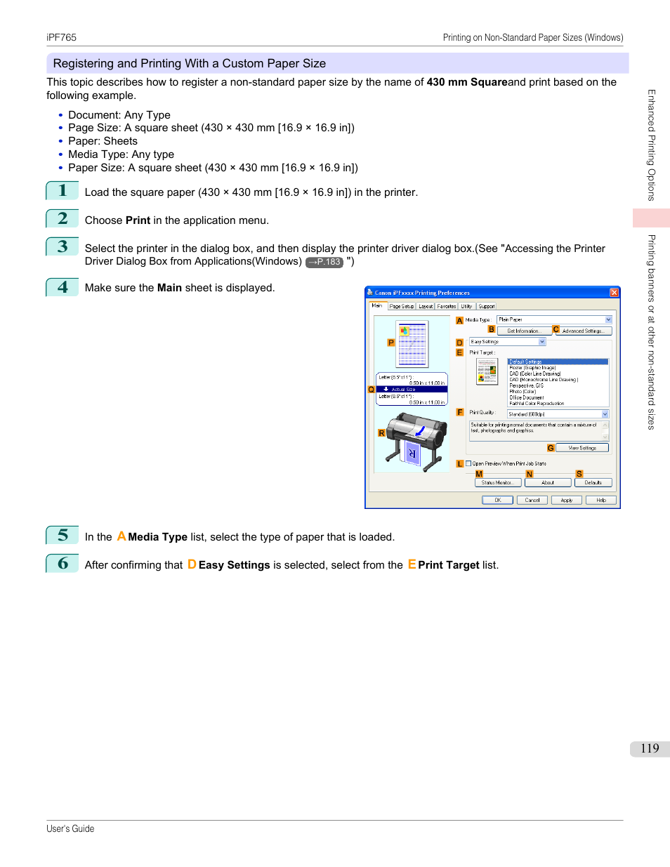 Canon imagePROGRAF iPF765 MFP M40 User Manual | Page 119 / 740