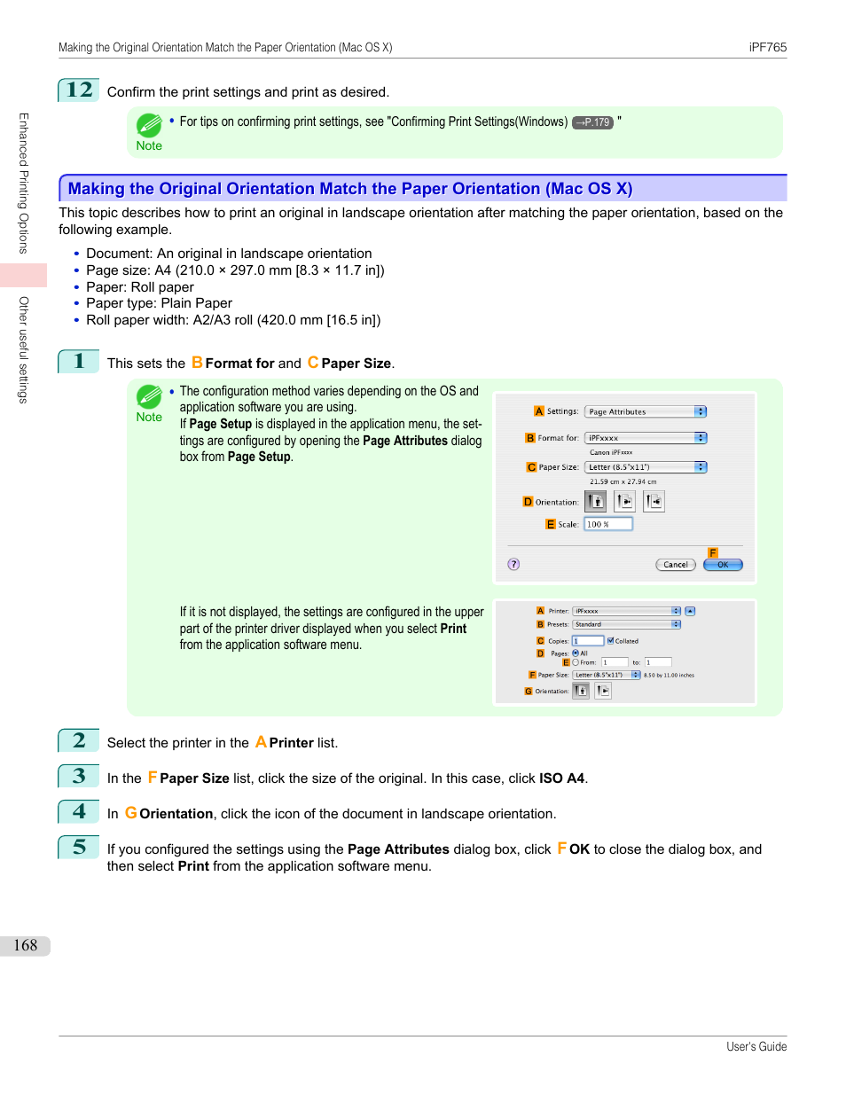 P.168 | Canon imagePROGRAF iPF765 MFP M40 User Manual | Page 168 / 740