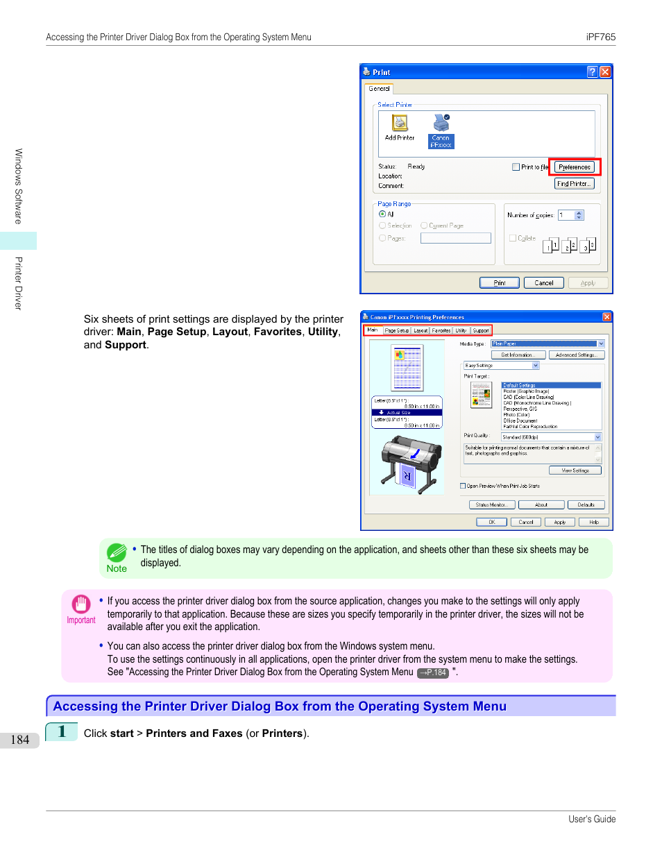 P.184 | Canon imagePROGRAF iPF765 MFP M40 User Manual | Page 184 / 740