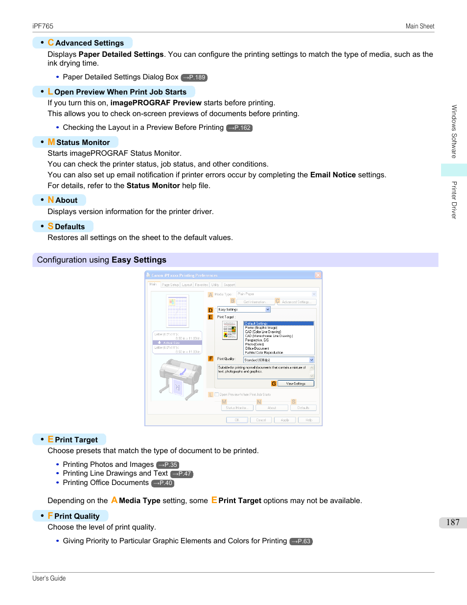 Canon imagePROGRAF iPF765 MFP M40 User Manual | Page 187 / 740