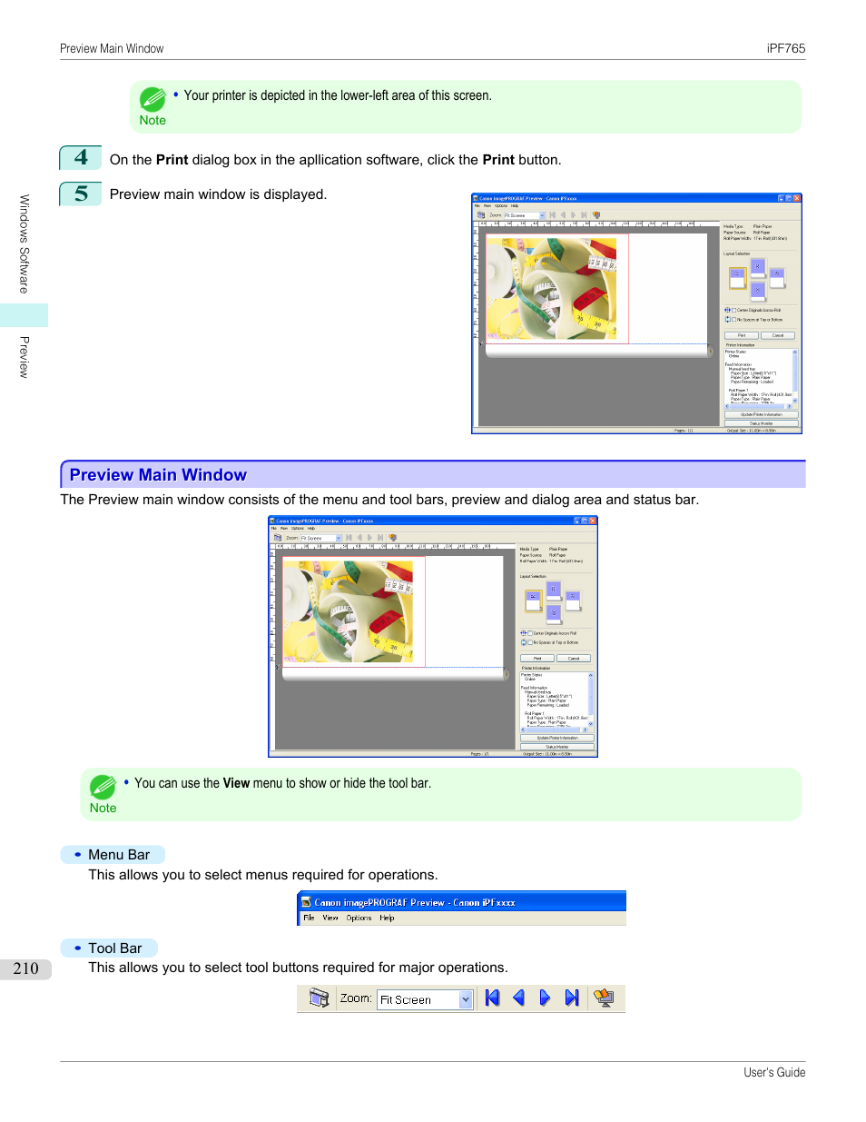 Preview main window | Canon imagePROGRAF iPF765 MFP M40 User Manual | Page 210 / 740