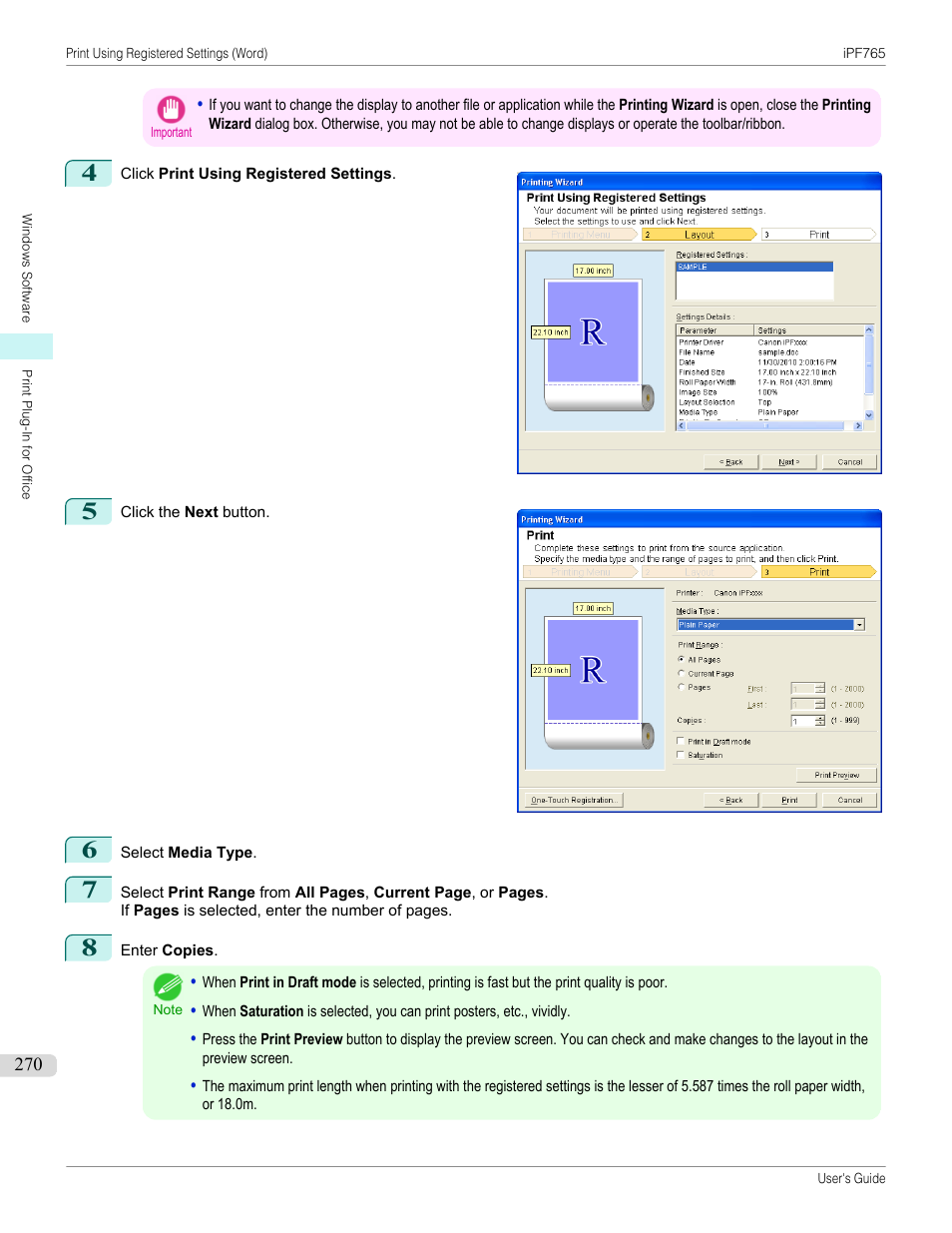 Canon imagePROGRAF iPF765 MFP M40 User Manual | Page 270 / 740