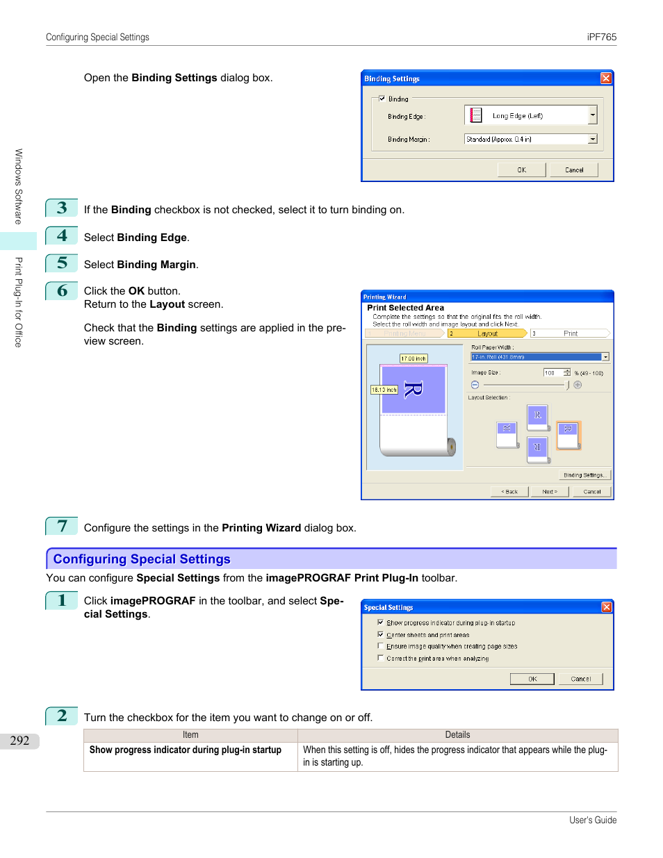 Configuring special settings, P.292 | Canon imagePROGRAF iPF765 MFP M40 User Manual | Page 292 / 740