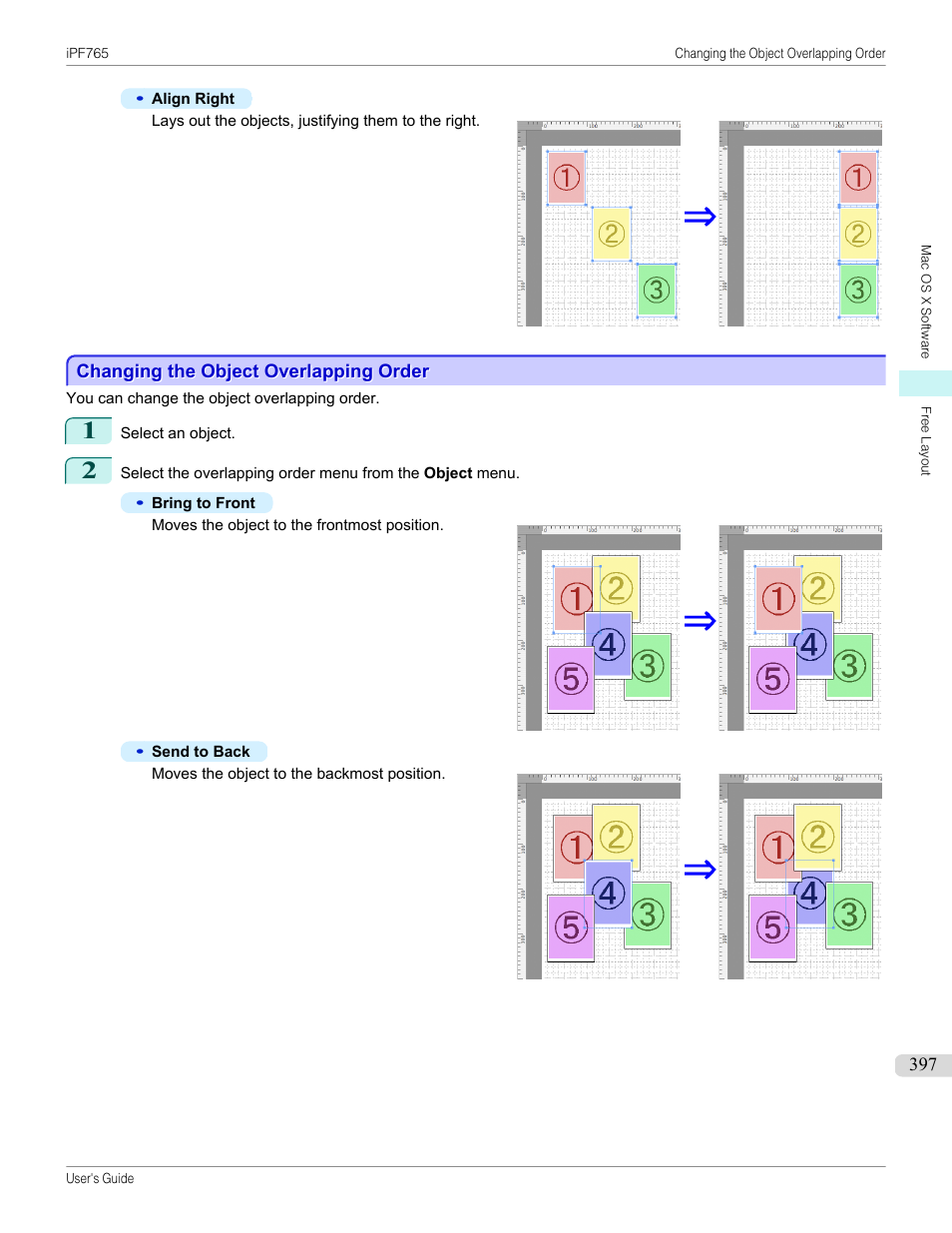 Changing the object overlapping order | Canon imagePROGRAF iPF765 MFP M40 User Manual | Page 397 / 740