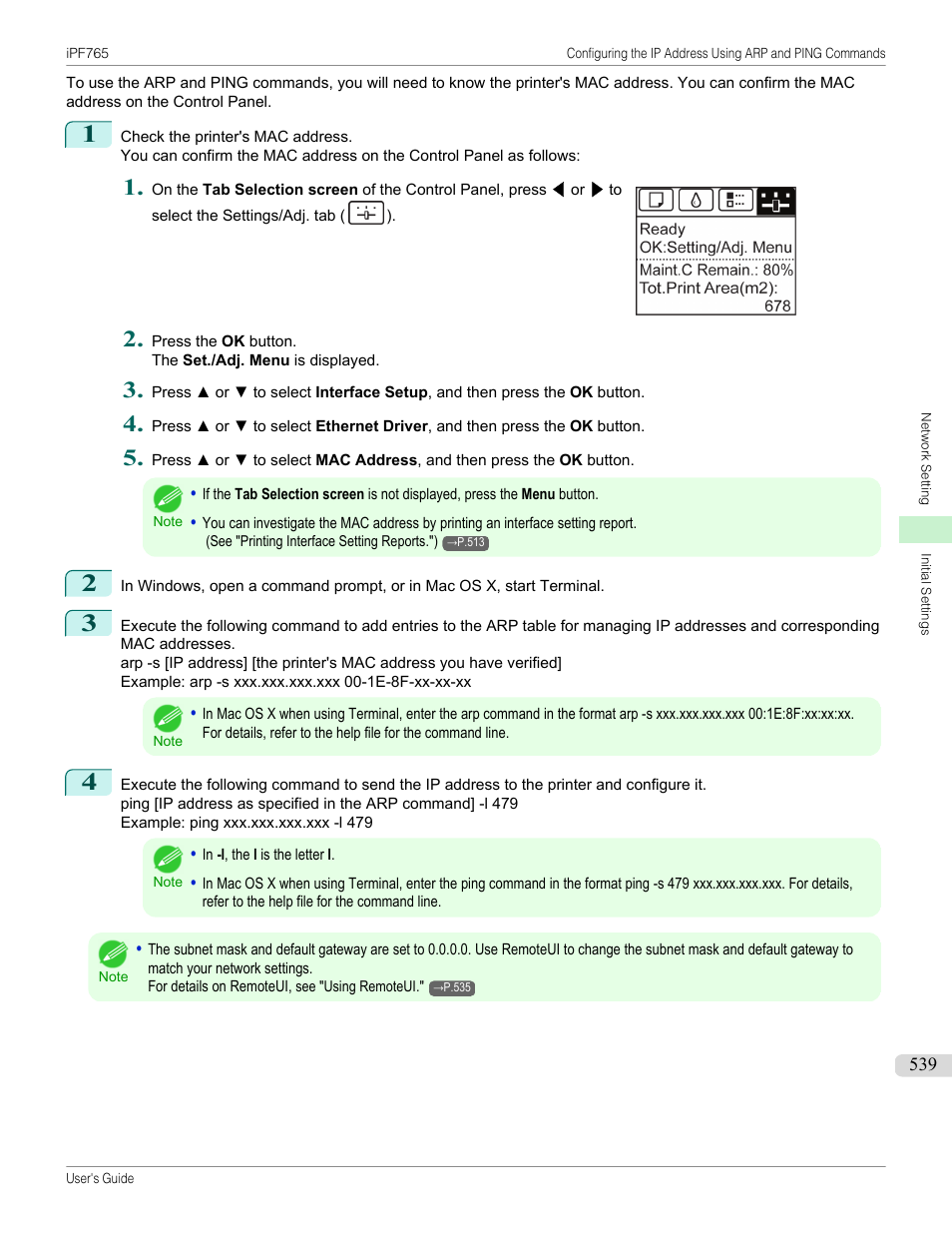 Canon imagePROGRAF iPF765 MFP M40 User Manual | Page 539 / 740