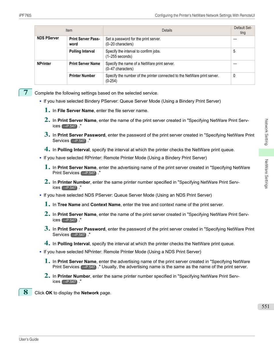 Canon imagePROGRAF iPF765 MFP M40 User Manual | Page 551 / 740