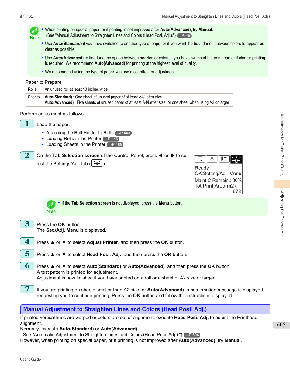 P.605 | Canon imagePROGRAF iPF765 MFP M40 User Manual | Page 605 / 740