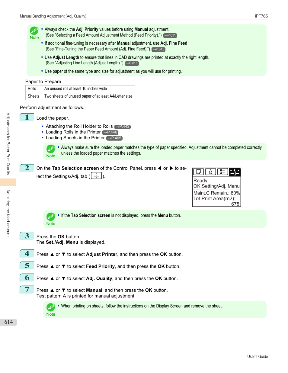 Canon imagePROGRAF iPF765 MFP M40 User Manual | Page 614 / 740