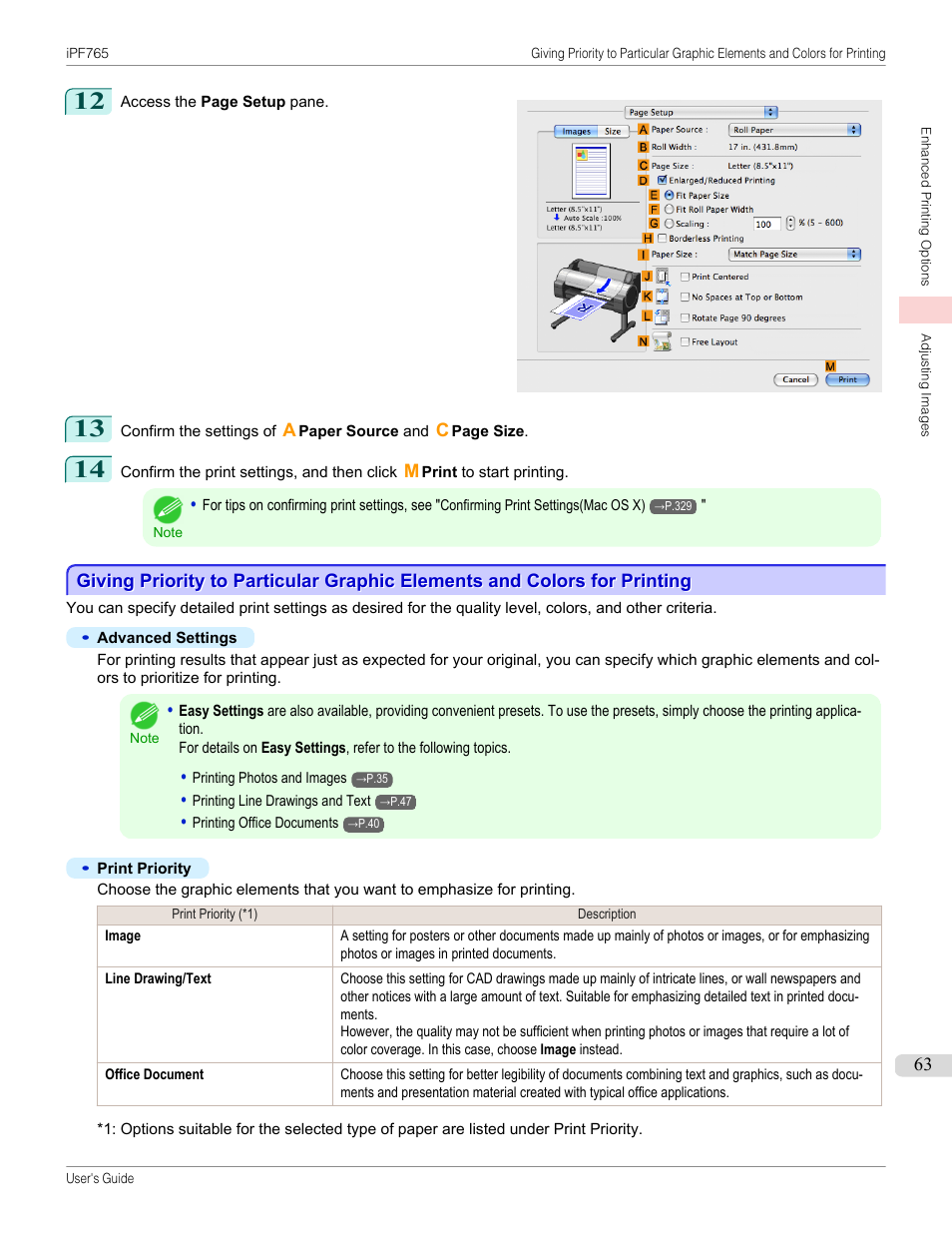 P.63 | Canon imagePROGRAF iPF765 MFP M40 User Manual | Page 63 / 740