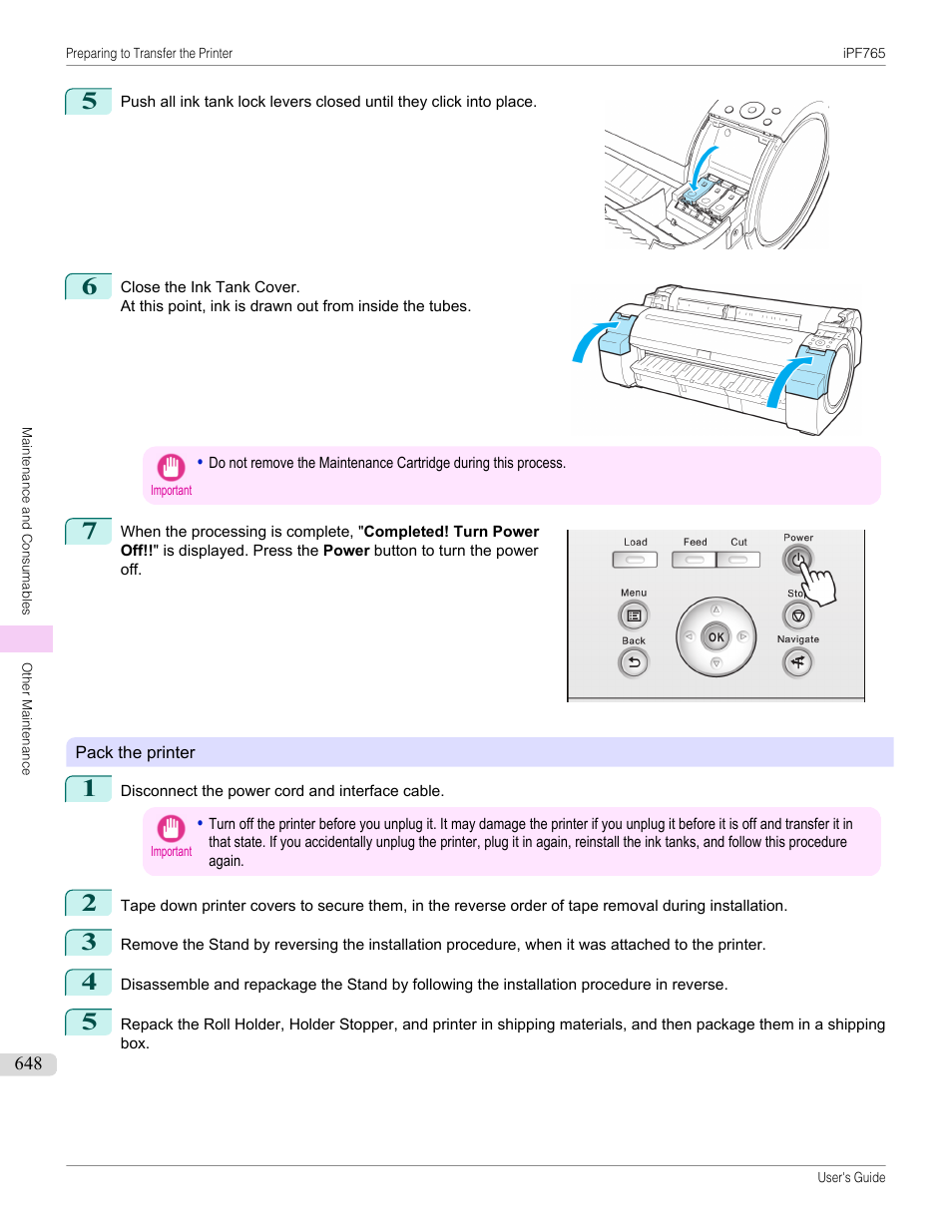 Canon imagePROGRAF iPF765 MFP M40 User Manual | Page 648 / 740