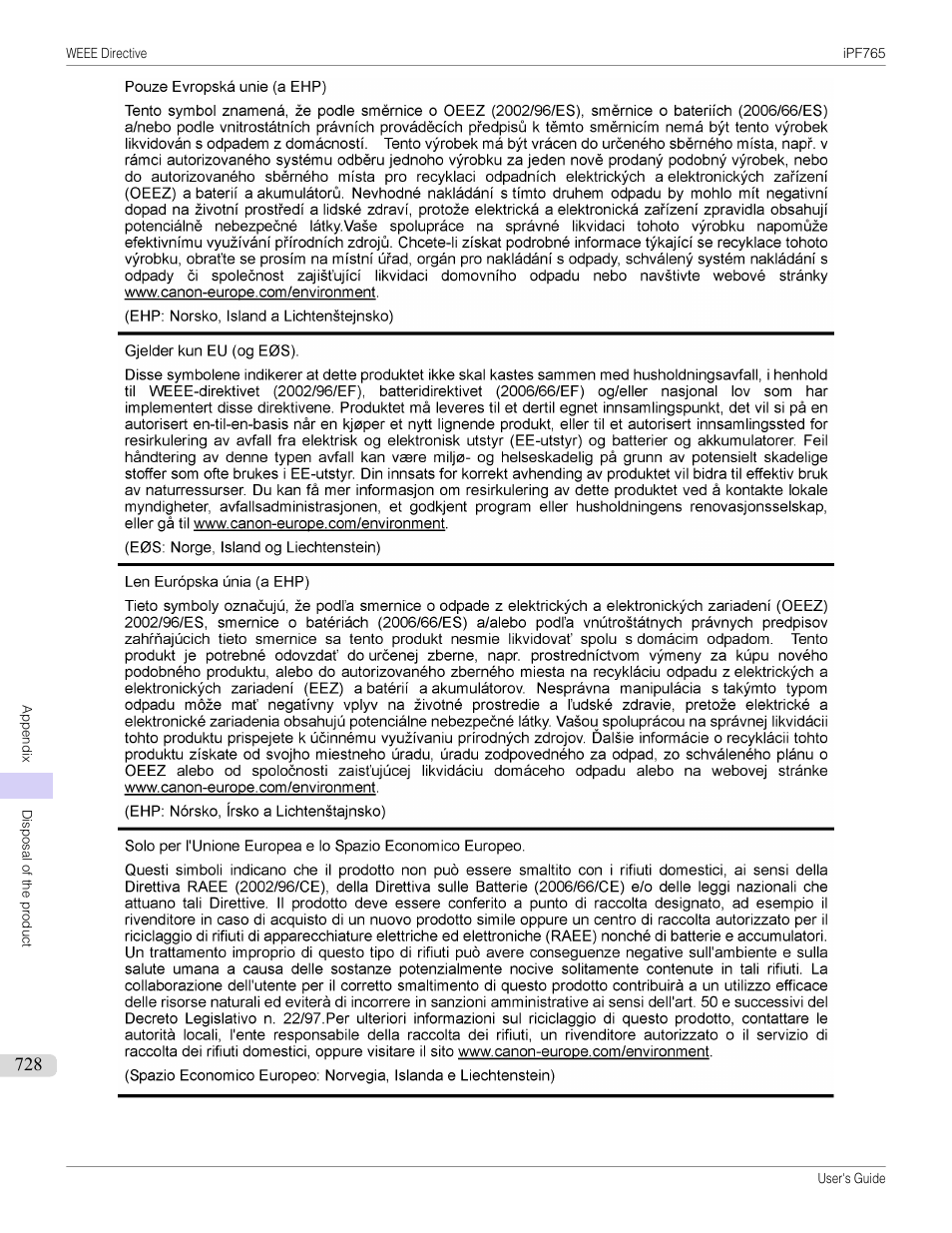 Canon imagePROGRAF iPF765 MFP M40 User Manual | Page 728 / 740