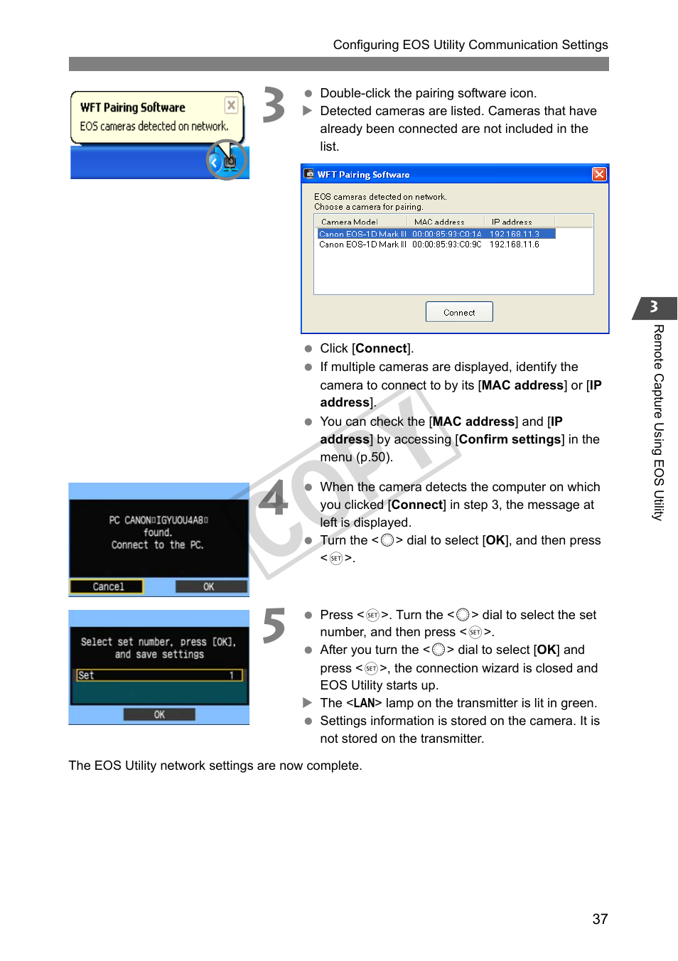 Cop y | Canon Wireless File Transmitter WFT-E2 II A User Manual | Page 37 / 100