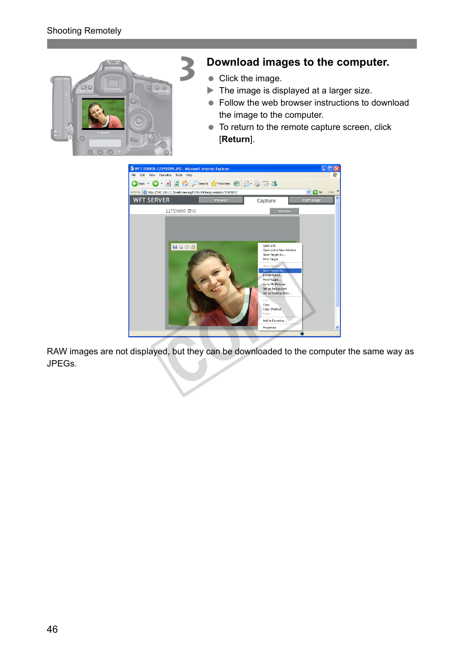 Cop y | Canon Wireless File Transmitter WFT-E2 II A User Manual | Page 46 / 100