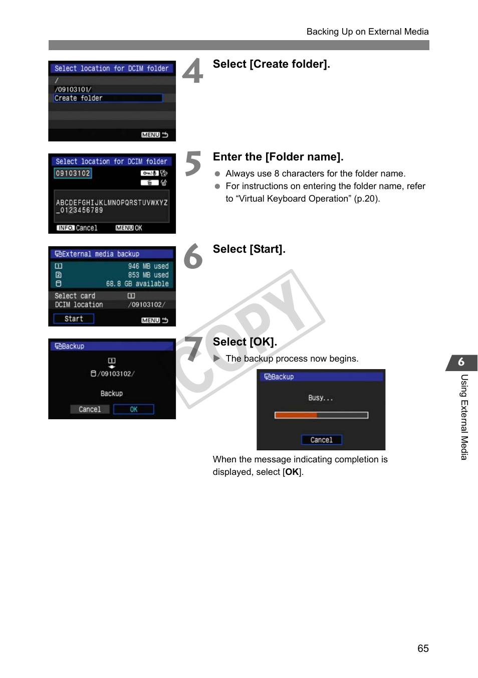 Cop y | Canon Wireless File Transmitter WFT-E2 II A User Manual | Page 65 / 100